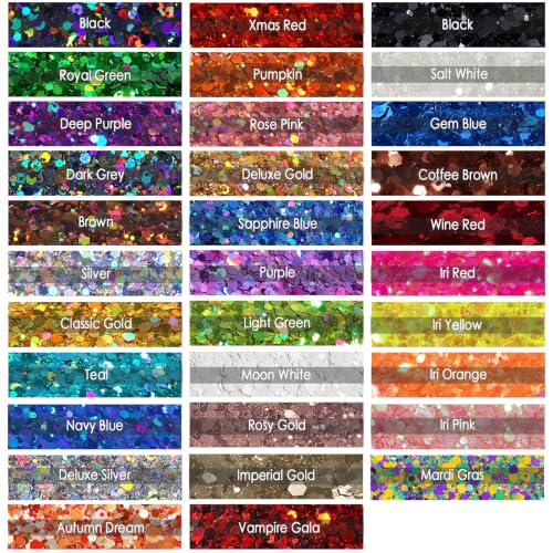 Matio Halloween Chunky Glitter,7.80z/220g Vampire Gala Red Black Glitter - color: Vampire Gala