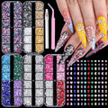 9000Pcs Mini Colorful Rhinestones for Nails Art Flatback Crystal Nail Gems - color: Mini-Multishape