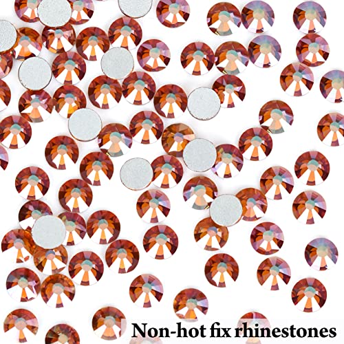 Rhinestones 3000pcs SS6 (1.9-2.0mm) Glass Flatback Crystal Amber - color: Amber, size: SS6/3000pcs
