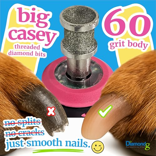 Diamondg Dog Nail Grinder Bits - Diamond-Coated, 60 Grit Body, 1pack, Large - size: 002 - Enhanced Big Casey (1 Pack - Large)