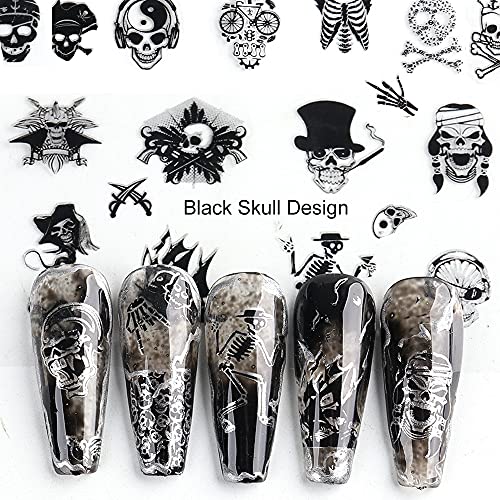35 Sheets Halloween Water Transfer Nail Stickers Nail Art Decals
