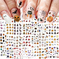 30 Sheets Halloween Nail Stickers for Nail Art,3D Self-Adhesive Nail Decals - color: Halloween a