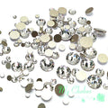 144 pcs CRYSTAL (001) clear Austrian Flatbacks Assorted Mix Sizes
