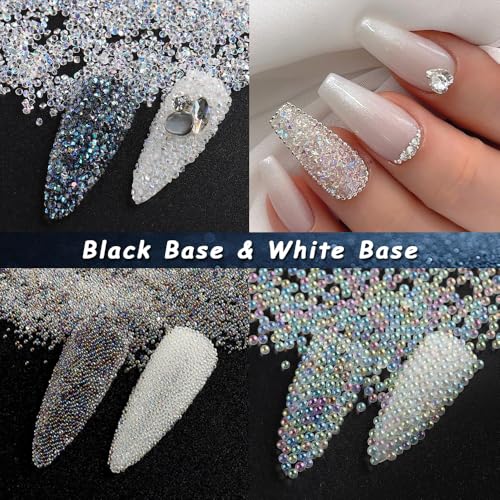 Tiny Nail Rhinestones 1.5mm Clear AB Mini Pixie Crystals Gems - color: Clear AB Mini
