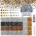 14000Pcs Gold Silver Flatback Rhinestones and Pearls for Bedazzling Kit - color: S4
