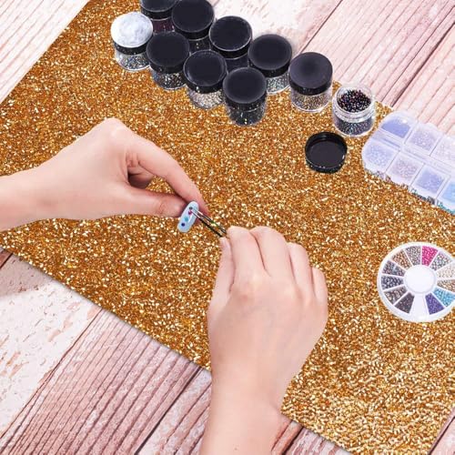 EBANKU Shiny Nail Table Mat, Nail Art Hand Rest Pad - Yellow - color: Yellow