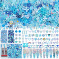 2000Pcs Junk 3D Nail Charms Bulk Y2k Cute Nail Gems for Nails Design Kit - color: Blue