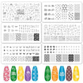 Y1tvei Hello Spring Nail Stamping Plates - 6Pcs Flower Butterfly Insect Daisy Rose Theme Finger Art Kit, Stainless Steel Nail Polish Template Printer Decoration DIY Manicure Salon Design Gift Supplies - style: Spring