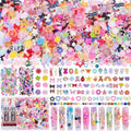 2000Pcs Junk 3D Nail Charms Bulk Y2k Cute Nail Gems for Nails Design Kit - color: Multicolor