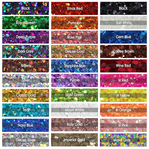 Matio Chunky Glitter 7.05oz/200g Gem Blue Craft Ultra Fine Glitter Powder - color: Gem Blue