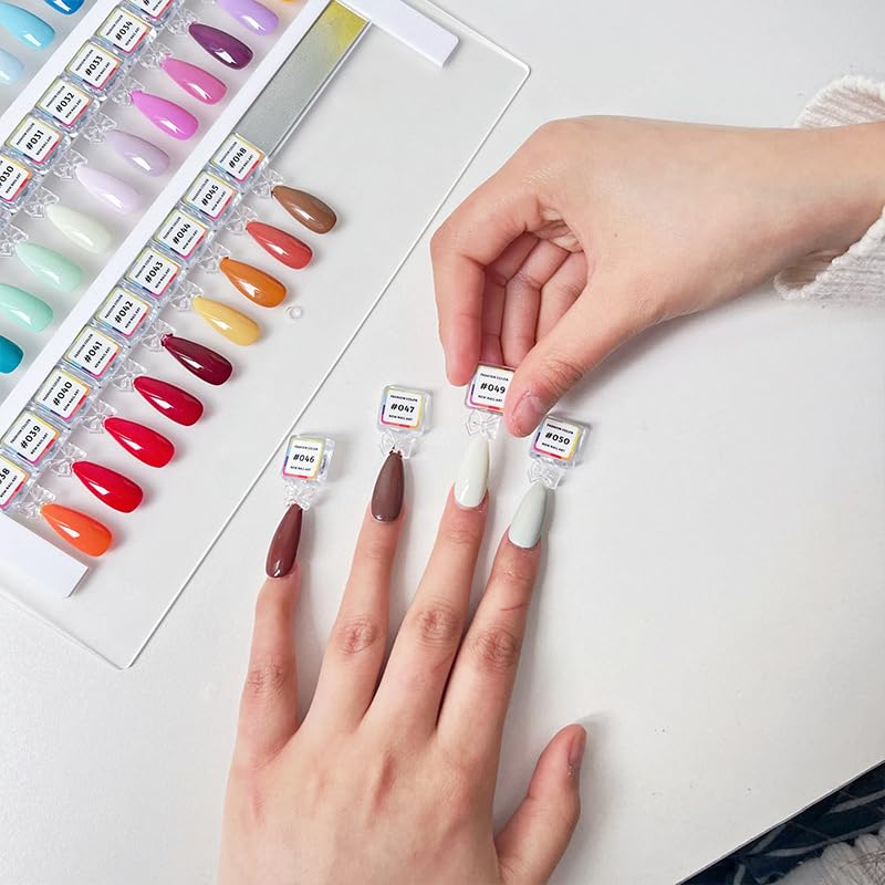 Acycoin2A 50 Colors Magnetic Detachable Nail Color Test Plate Display Board