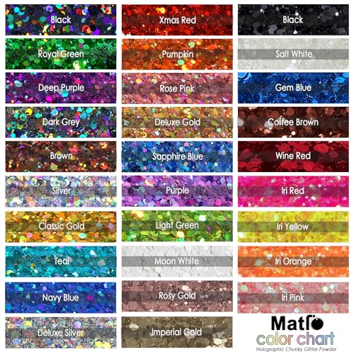 Matio Iridescent Chunky Glitter 7.8oz/220g IRI Yellow Craft Glitter - color: I-Iri Yellow