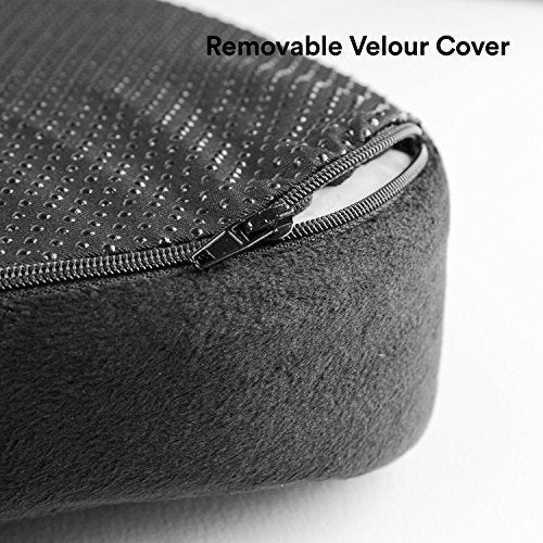 Memory Foam Seat Cushion, for Sciatica, Back, Hip, and Tailbone Pain Relief, Firm Comfortable, Support for Office Chair, Wheelchair, Car. Non-Slip Orthopedic Memory Foam Coccyx Cushion 2 Pk