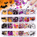 EBANKU Halloween Nail Glitter 2 Boxes Halloween Confetti Pumpkin Witch - color: Halloween - 2P C