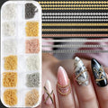 Nail Chains Charms, Various Styles Metal Chain Nail Charms 12 Strips