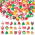 120pcs Christmas Resin Charms for Crafts Mini Slime Resin Charms Beads