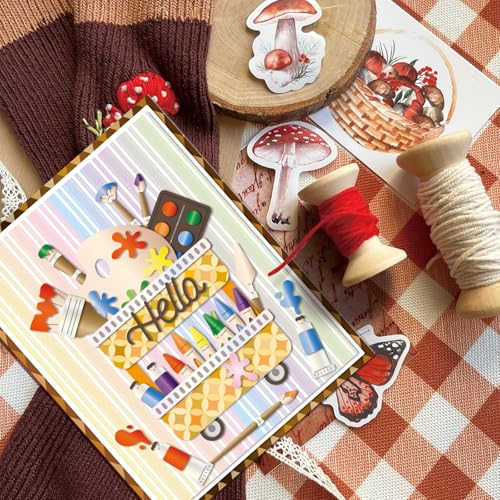 GLOBLELAND Painting Tool Cutting Dies Sewing Tool Metal Die Cuts Office Tools Cutting Embossing Templates for Scrapbooking Crafts Paper Cards Making - style: Painting Tools