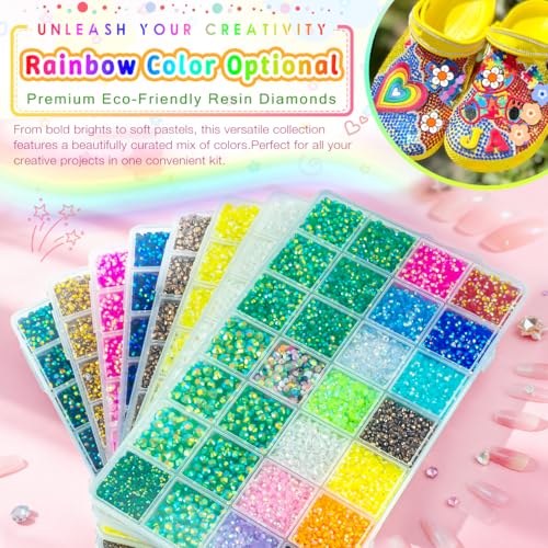 qiipii Emerald Green AB Resin Rhinestones w B7000 Glue for Crafting Bedazzling 2-6mm Flatback Colorful Jelly Stones Diamonds Gems Bedazzler Kit for Nails Face Eyes Makeup Tumblers Bottles Crafts Shoes - color: Emerald Green, size: Jelly