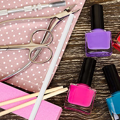 FRCOLOR 30pcs White Nail Art Pen Set Wax Wood Salon Home Use 17.5cm