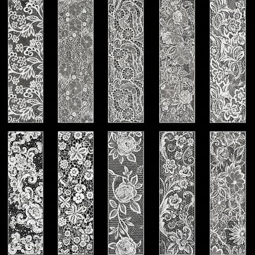 20 Rolls White Lace Nail Foil Transfer for Gel Acrylic