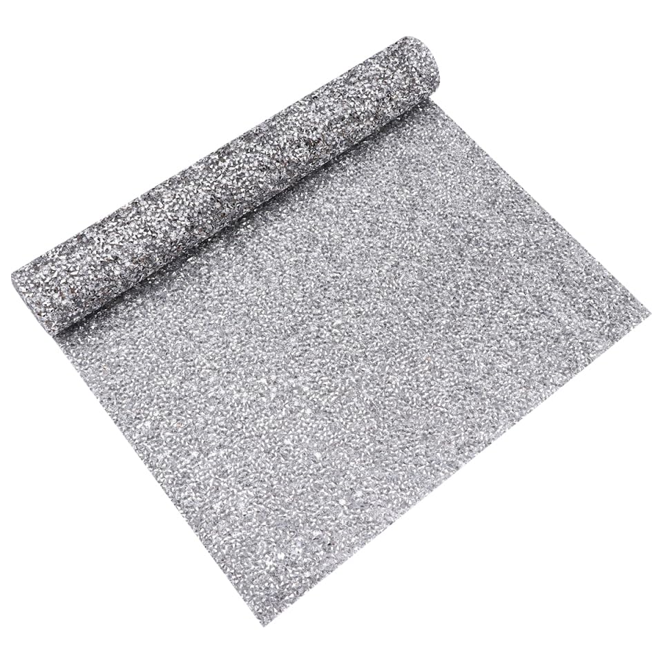 Silver Nail Art Mat Rhinestone 15.74 X 9.44 X 0.11 in