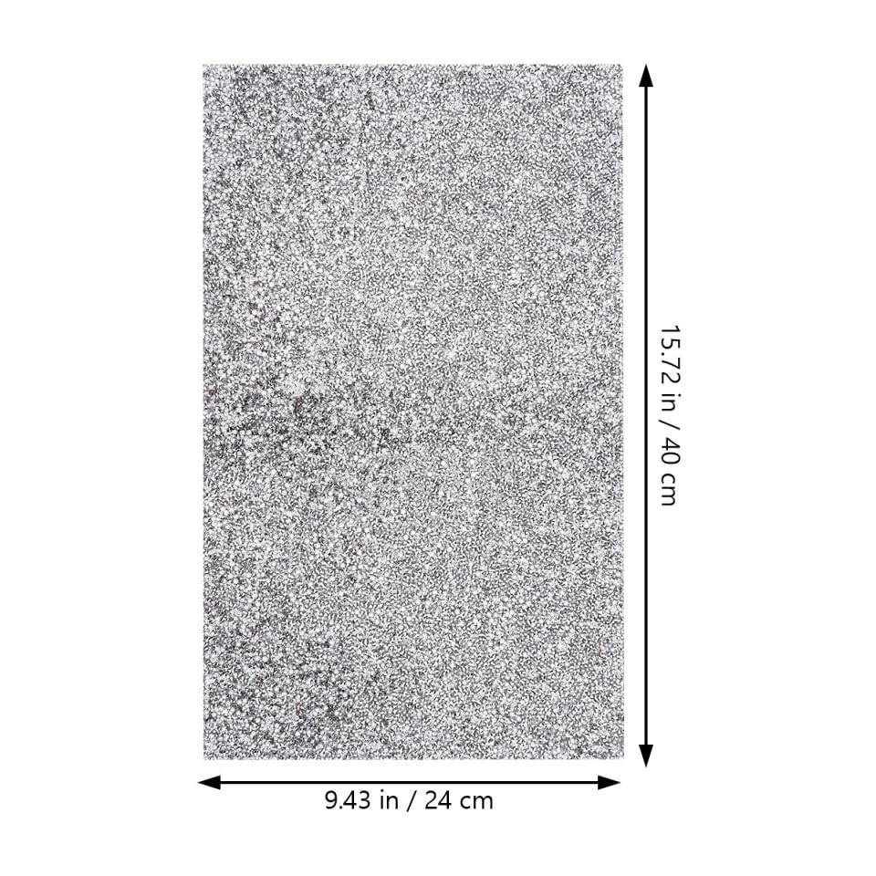 Silver Nail Art Mat Rhinestone 15.74 X 9.44 X 0.11 in